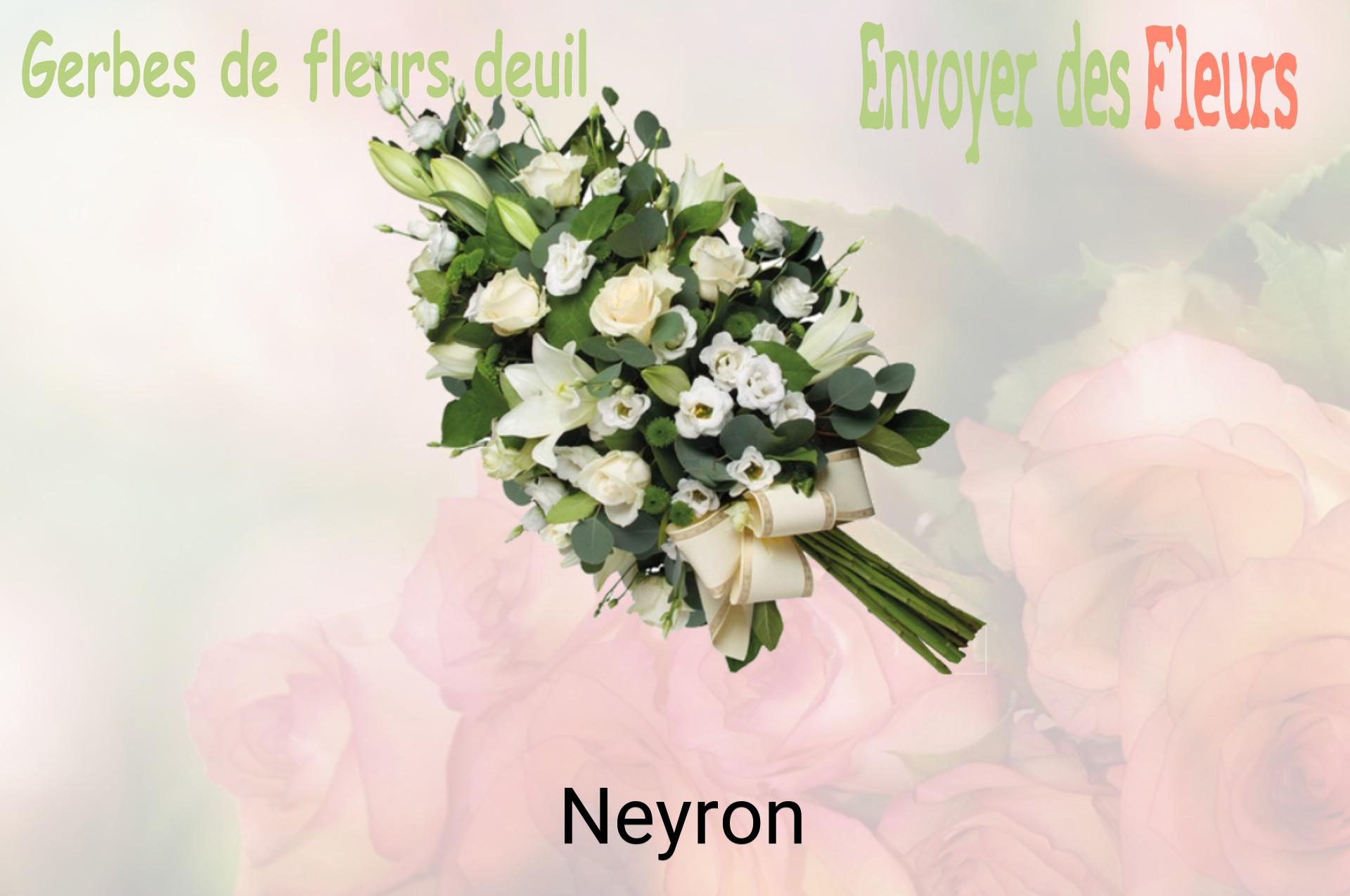Gerbe de fleurs de deuil livrée à Neyron